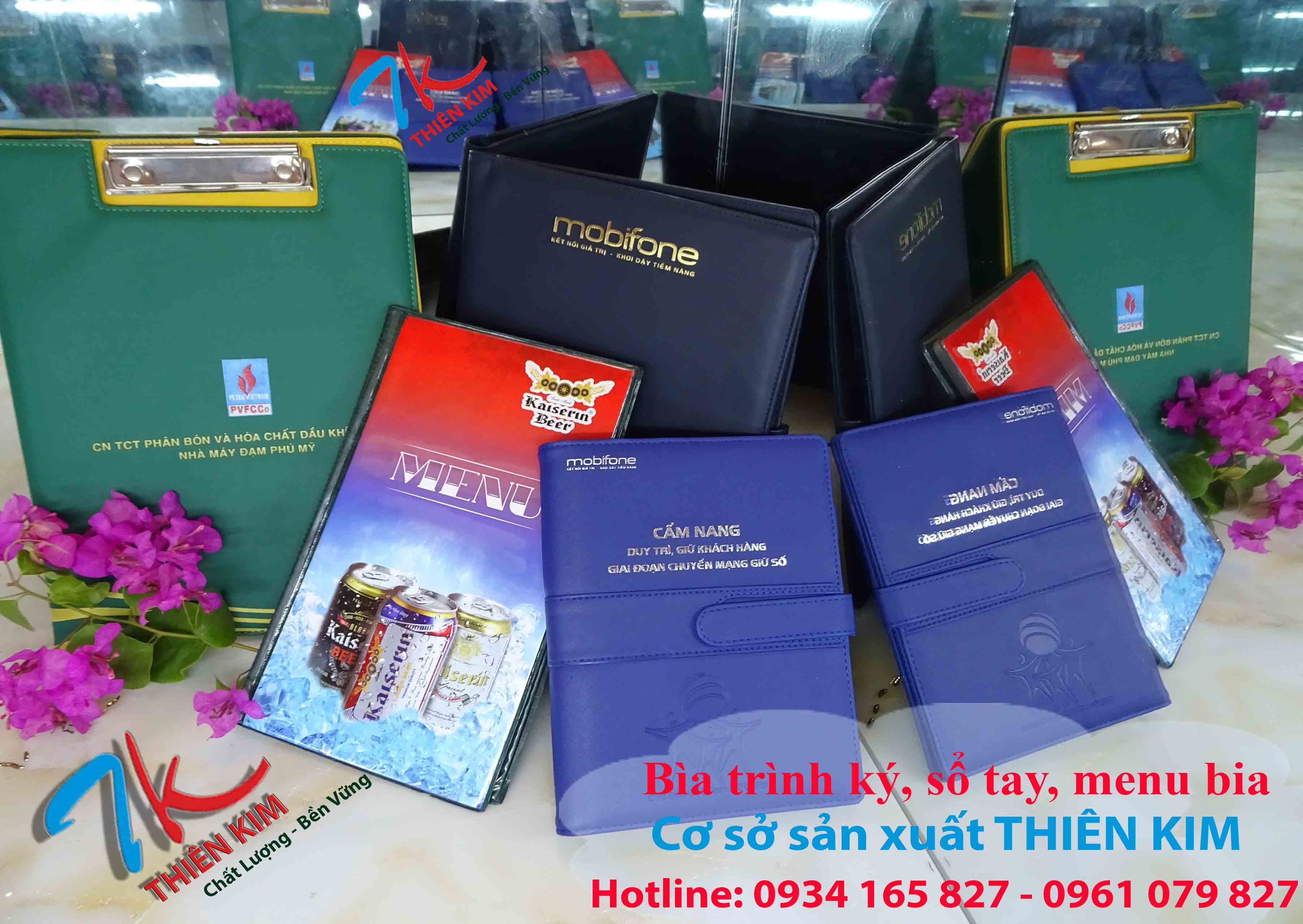 Xưởng sản xuất bìa thực đơn, cuốn thực đơn quán ăn, chỗ làm bìa thực đơn da, làm bìa kẹp tiền, chuyên làm bìa còng, làm bìa da khách sạn, bìa menu nhựa,