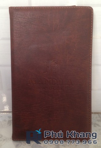 Sản xuất bìa kẹp bill tính tiền, may bìa da kẹp tính tiền, bìa kẹp bill nha hàng