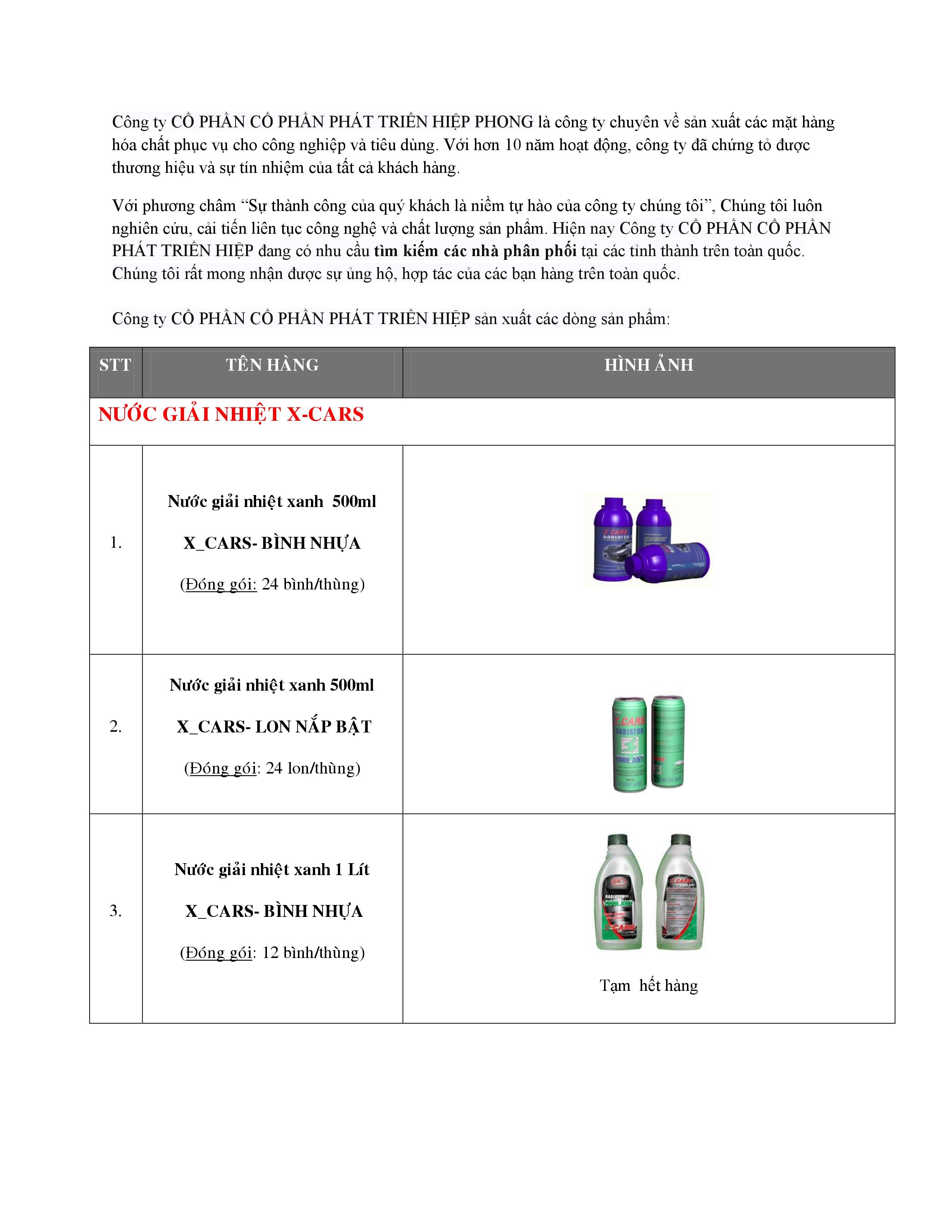 Dung dịch làm mát, nước xanh động cơ tàu thuyền, ô tô, xe máy