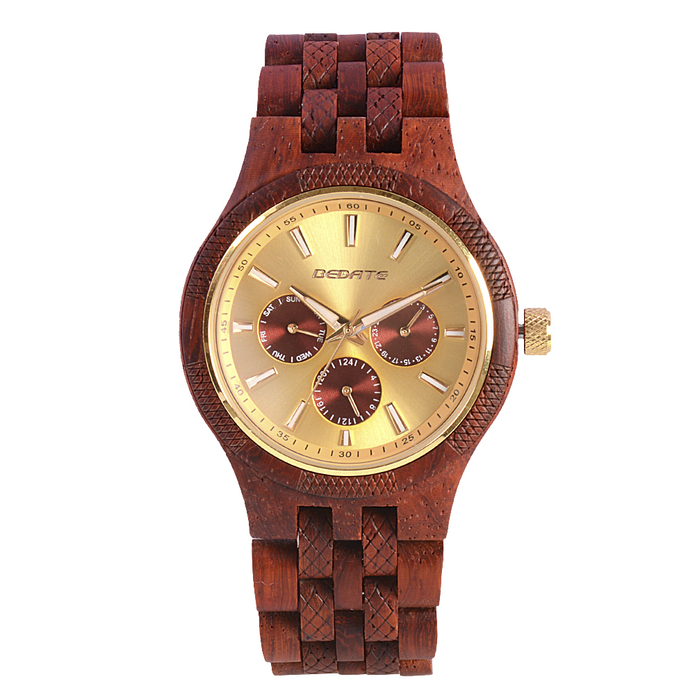 Đồng hồ hồ đeo tay gỗ hương đỏ, Đồng hồ đeo tay kim phát sáng