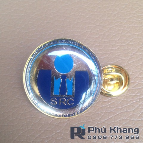 Sản xuất huy hiệu inox, pin inox cài áo, pin logo công ty cài áo