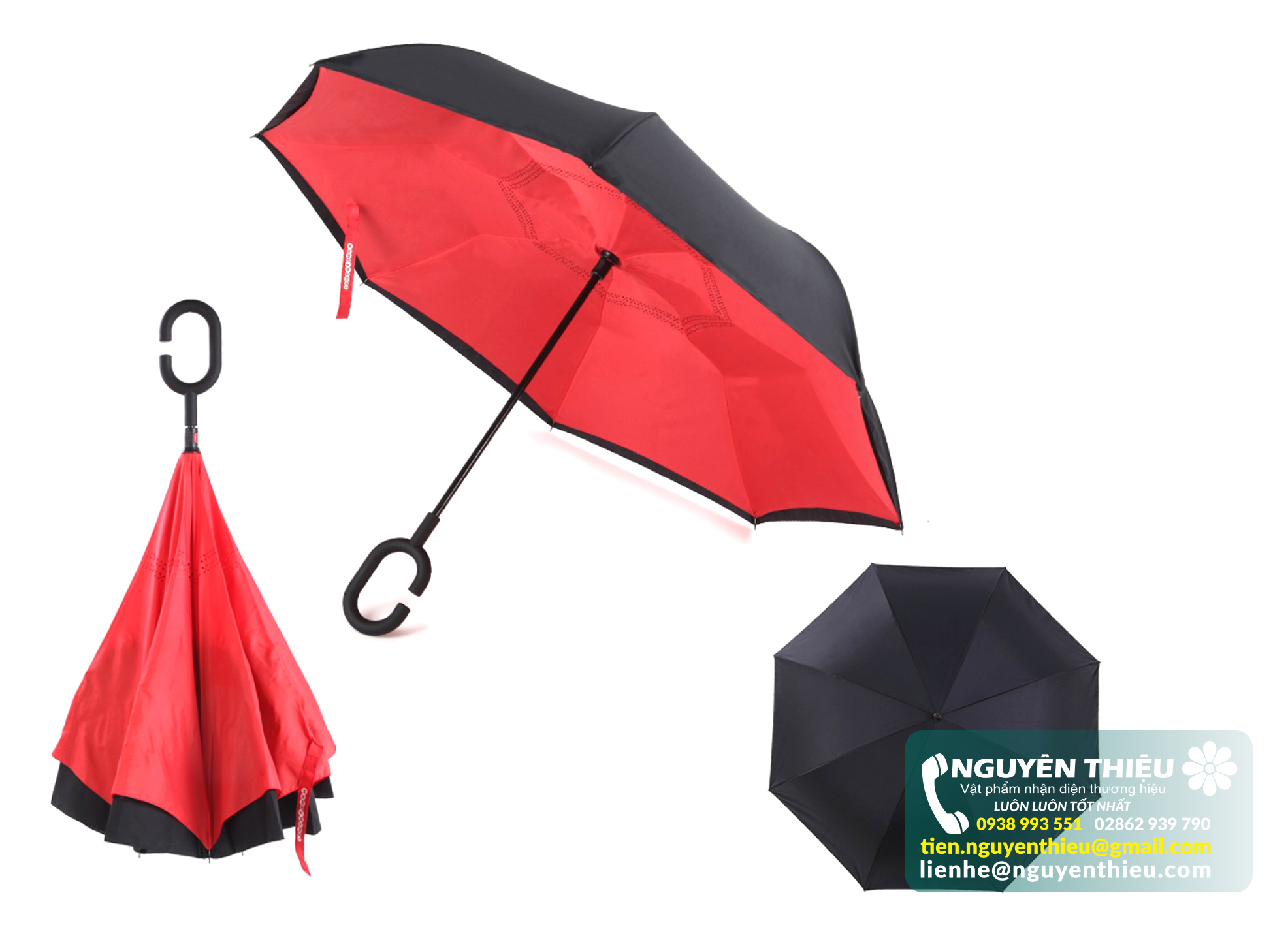 Sản xuất ô dù in logo số lượng lớn, sản xuất ô dù cầm tay