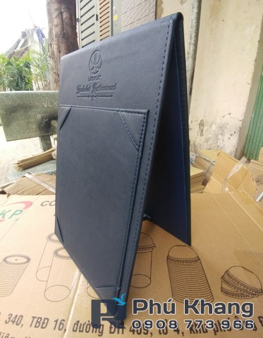 Xưởng sản xuất menu nhà hàng, may bìa kẹp bill tính tiền, bìa đựng tiền nhà hàng