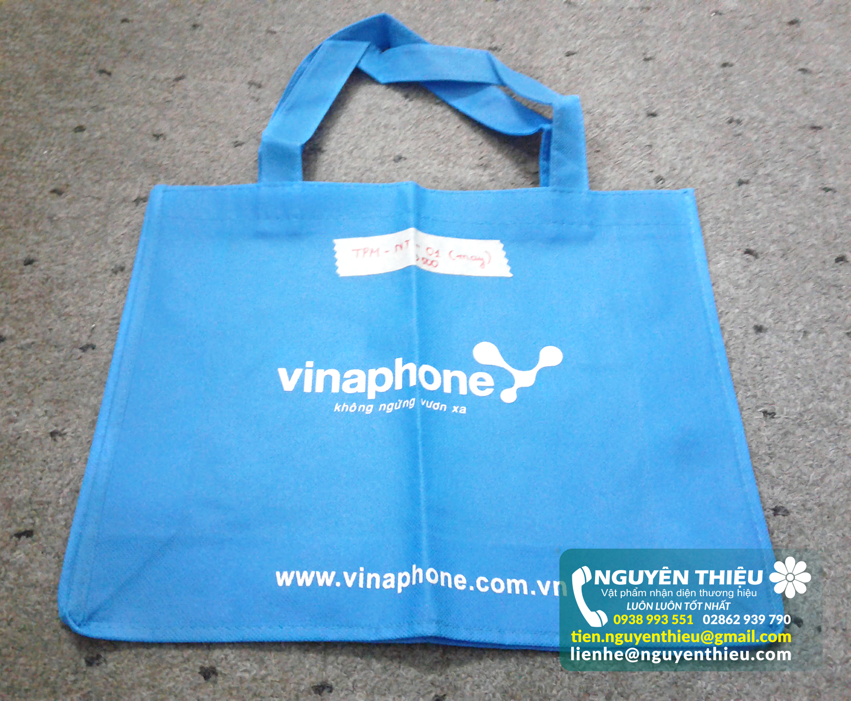 Cơ sở may túi vải in logo quảng cáo giá rẻ, may túi vải giá rẻ