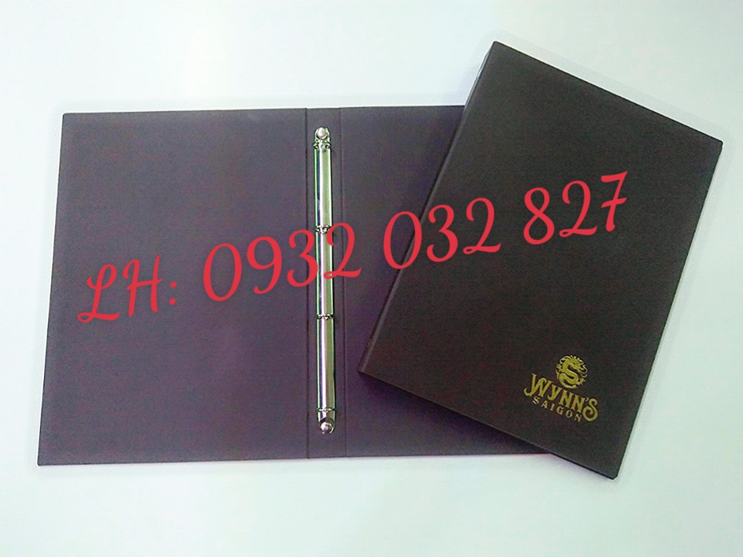 Chuyên làm bìa menu, bìa menu bắt vít, menu gáy lò xo, bìa menu còng,