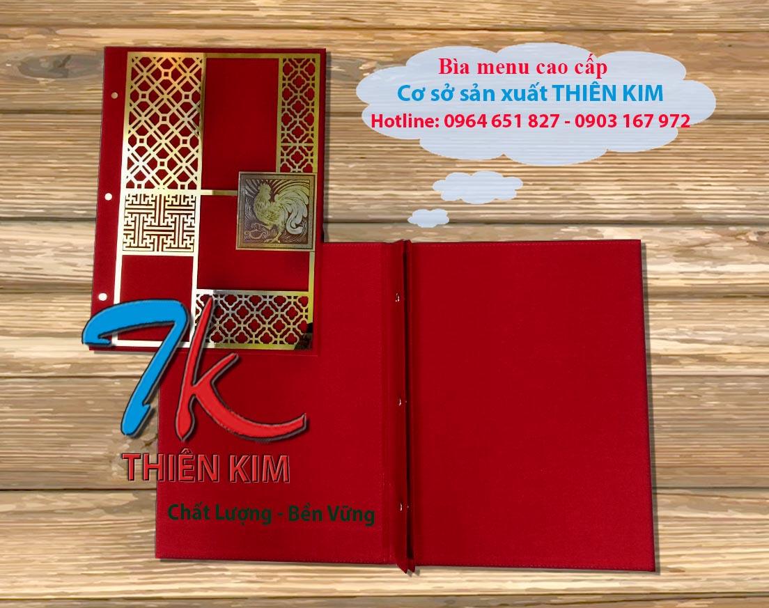 Chuyên cung cấp cuốn menu, nơi làm bìa trình ký làm bìa đựng hồ sơ,
