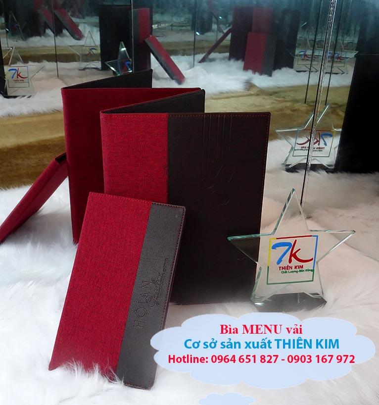Làm sổ da, sổ menu, bìa da, bìa menu, bìa thực đơn, cuốn kẹp tiền, menu khách sạn,
