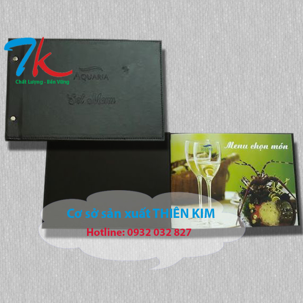 Nhận cung cấp bìa menu còng, bìa menu bắt vít, menu gáy lò xo,