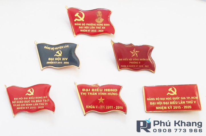 Cơ sở sản xuất pin cài áo giá rẻ, huy hiệu mạ vàng, logo công ty xi vàng