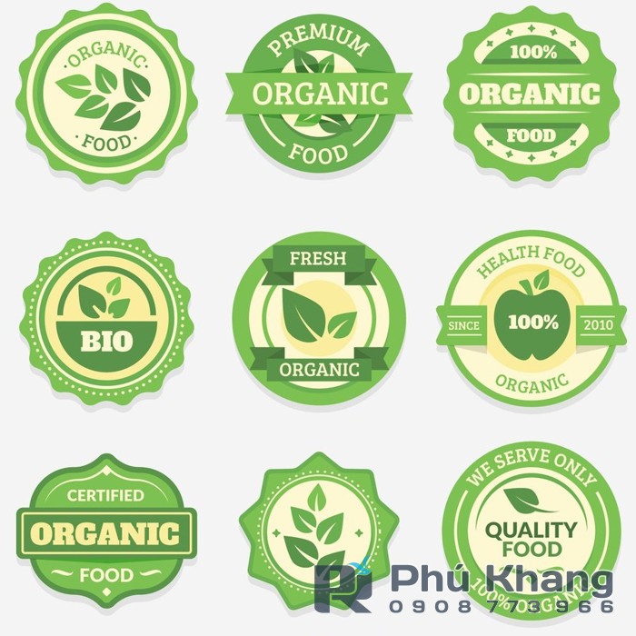 In sticker đổ keo, sticker có nam châm, tem decal kraft giá rẻ