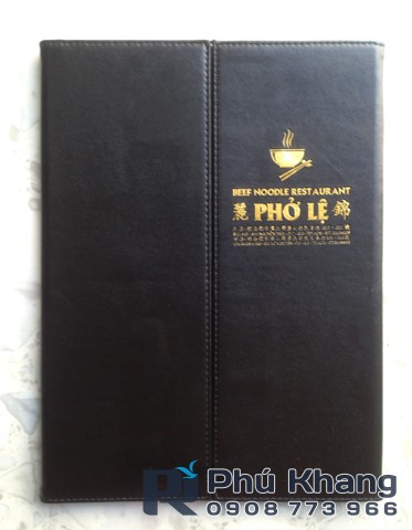 Nơi làm bìa menu nhà hàng, may bìa menu khách sạn, cuốn thực đơn bằng da