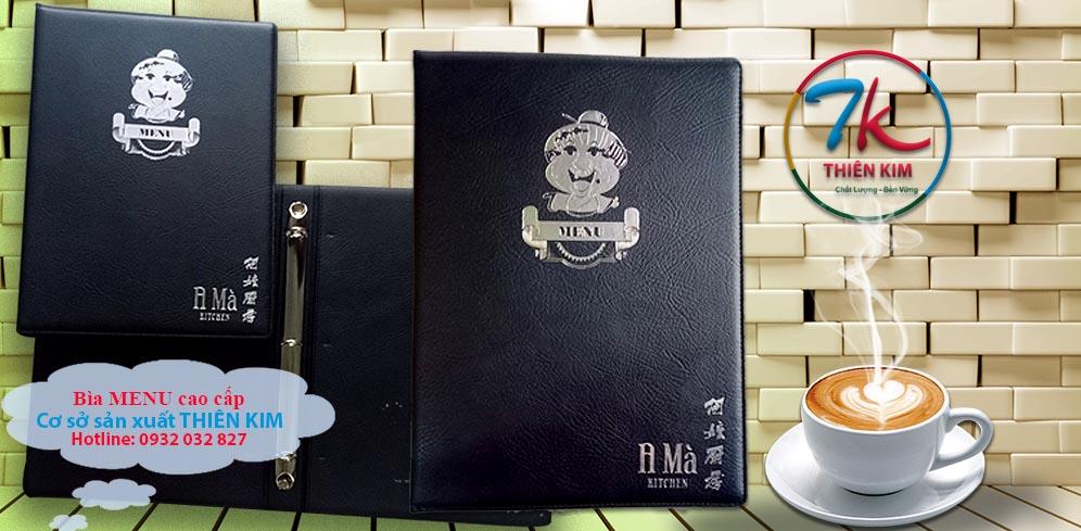 Nhận gia công bìa menu kiếng, bìa menu da, nhận đặt làm menu, đặt làm cuốn menu giá rẻ,