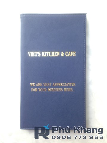 Xưởng sản xuất bìa kẹp bill, may cuốn da kẹp tính tiền