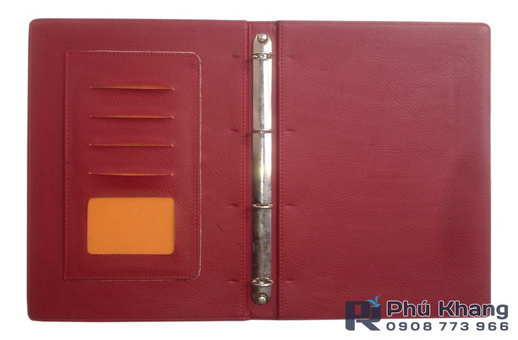 Xưởng may gia công bìa da đựng hồ sơ, may bìa folder bằng da simili