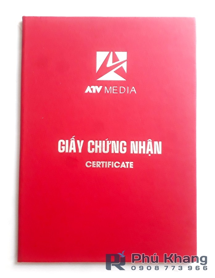 Sản xuất phôi nhung đựng bằng khen, phôi da đựng giấy khen a4