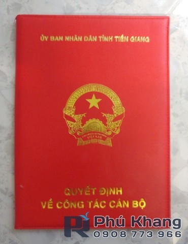 Xưởng sản xuất phôi đựng bằng khen, phôi da đựng giấy khen