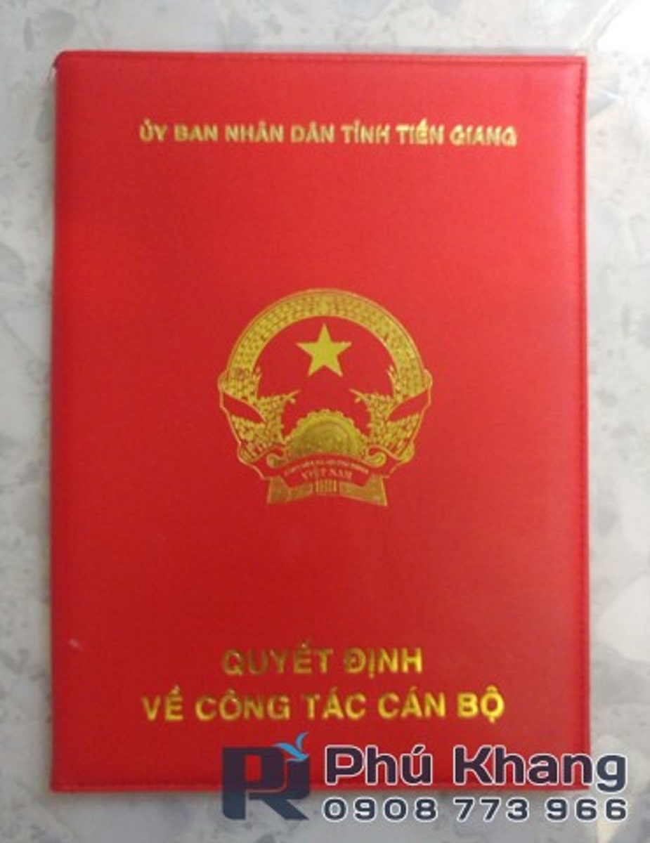 Bìa đựng quyết định, bìa da kẹp bằng tốt nghiệp, bìa đựng giấy chứng nhận