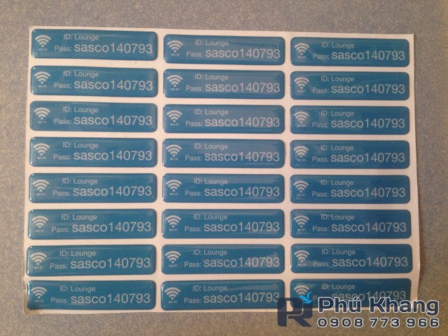 In sticker đổ keo dẻo, tem decal đổ keo, sản xuất móc khóa giá rẻ
