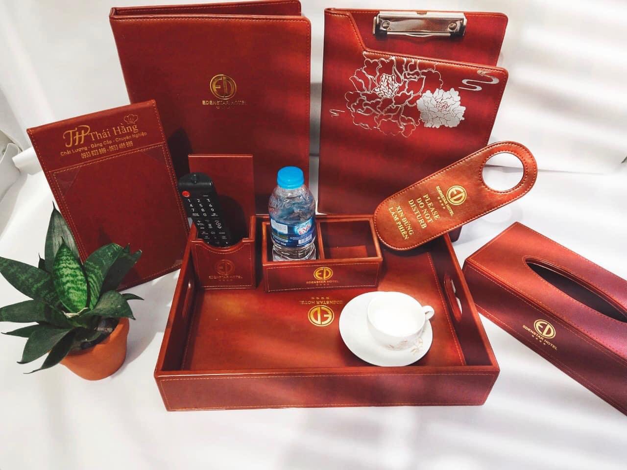 Thẻ hành lý bằng da, thẻ cửa khách sạn, bộ sản phẩm gỗ bộc da