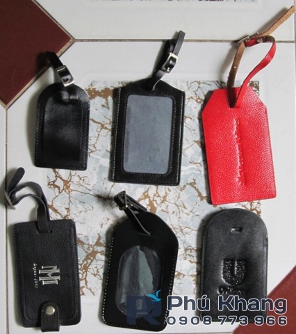 May thẻ hành lý bằng da simili