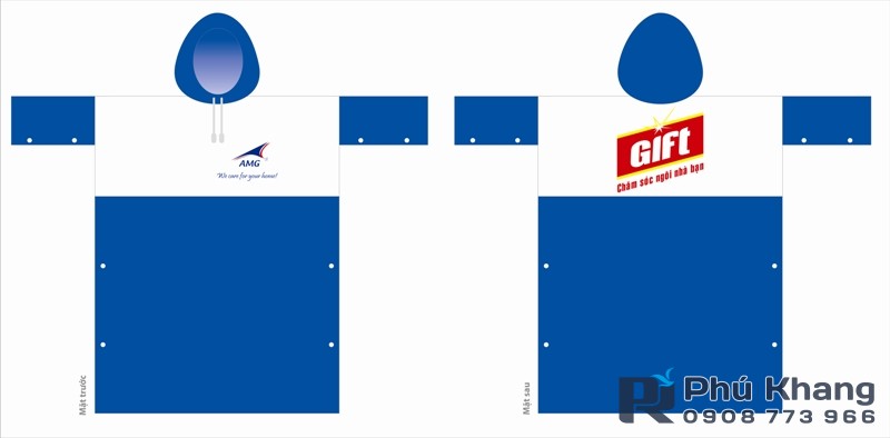 Áo mưa cánh dơi 2 đầu, áo mưa nhựa có kính đèn