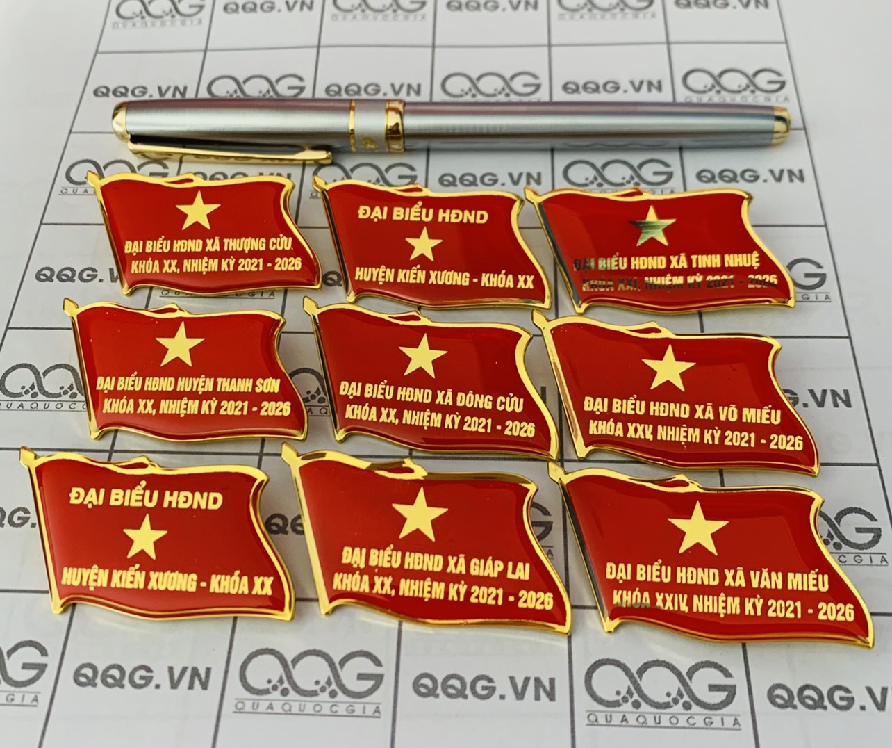 Sản xuất huy hiệu đại biểu, huy hiệu lá cờ, huy hiệu cài áo