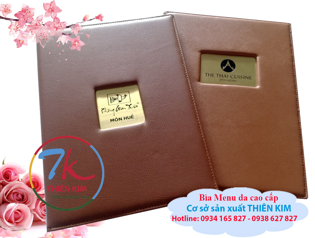Nơi làm bìa sổ da, nhận làm bìa da, làm bìa menu da, làm bìa trình ký da, làm bìa da simili,