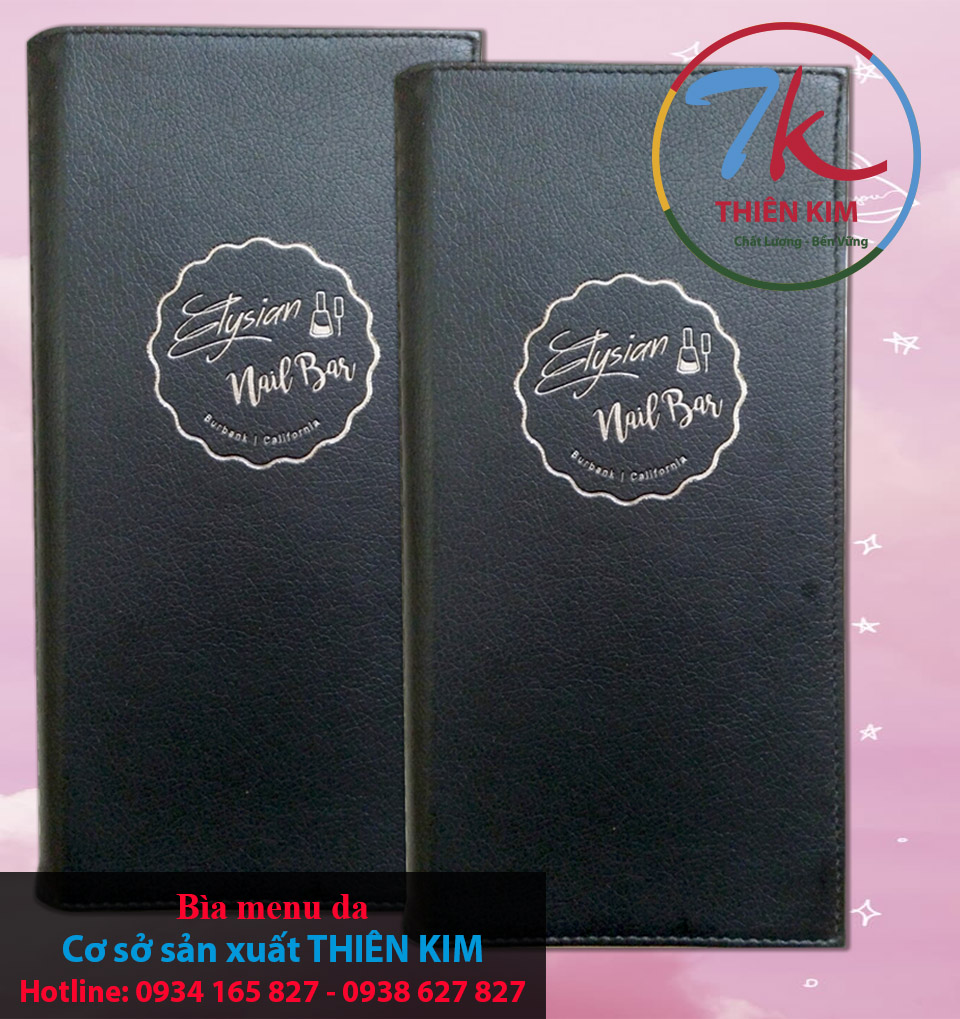 Cơ sở làm bìa da, nhận làm cuốn menu da, chuyên làm bìa trình ký da, làm bìa sổ còng,
