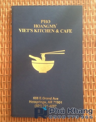 Xưởng làm menu nhà hàng, bìa menu simili