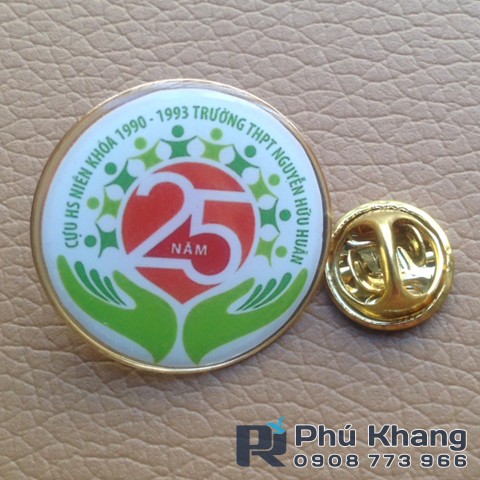 Pin cài áo logo công ty, pin cài áo mạ vàng