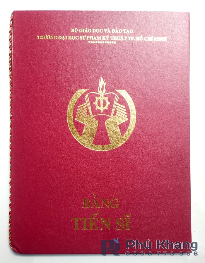 Cơ sở may bìa kẹp bằng tốt nghiệp cao đẳng, bìa đựng bằng thạc sĩ
