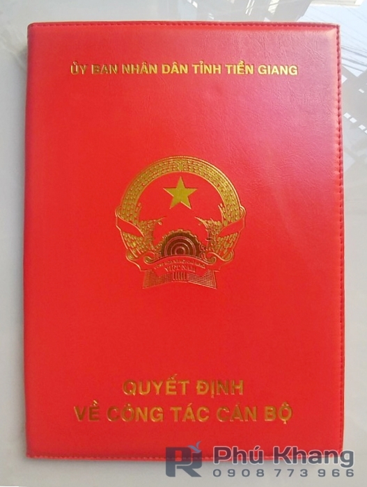 Cơ sở sản xuất bìa kẹp quyết định, bìa quyết định bổ nhiệm