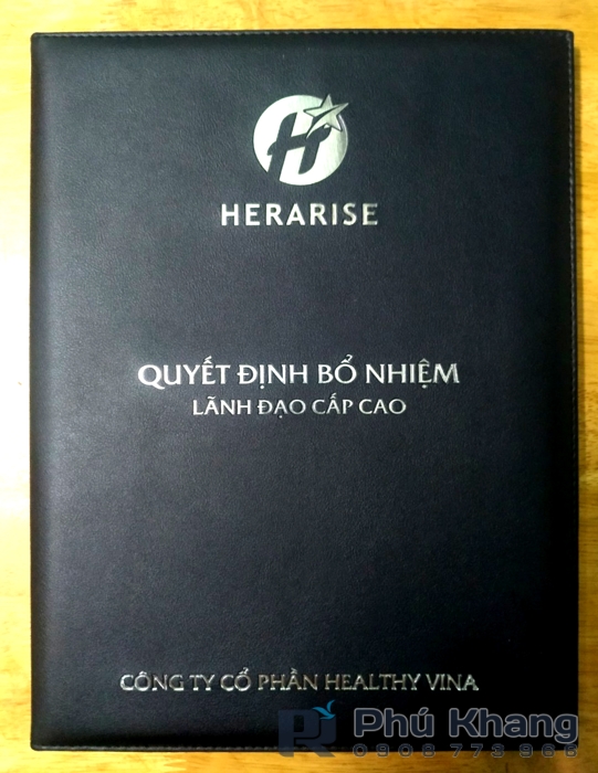 Bìa da quyết định bổ nhiệm, bìa đựng quyết định lãnh đạo