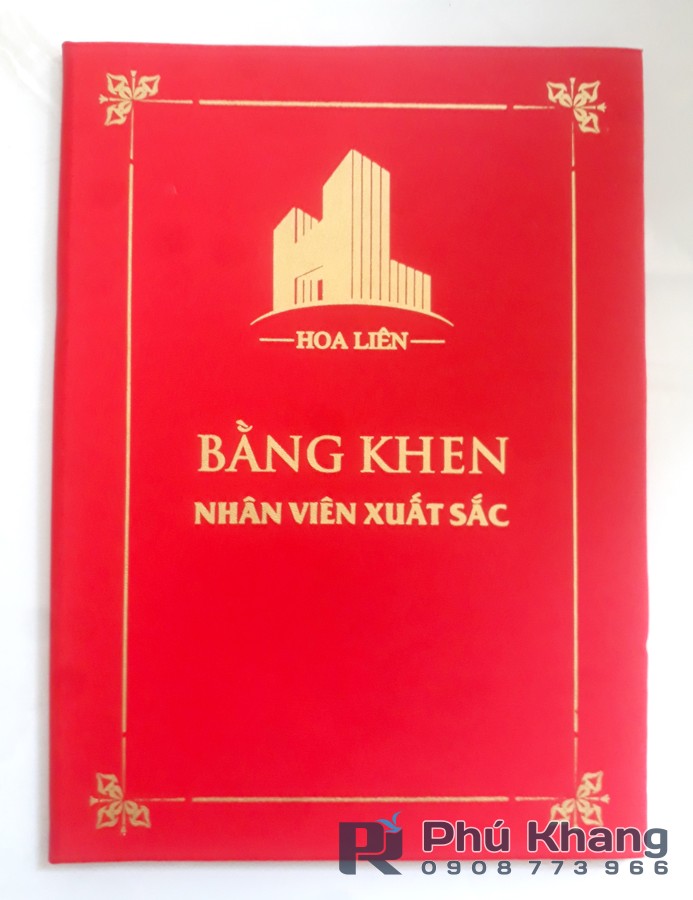 Bìa nhung đựng quyết định khen thưởng, bìa trao giấy khen
